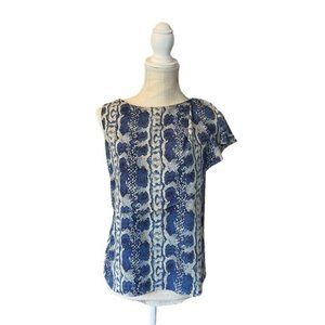 Yoana Baraschi Anthropologie Snakeskin Print Blouse XS